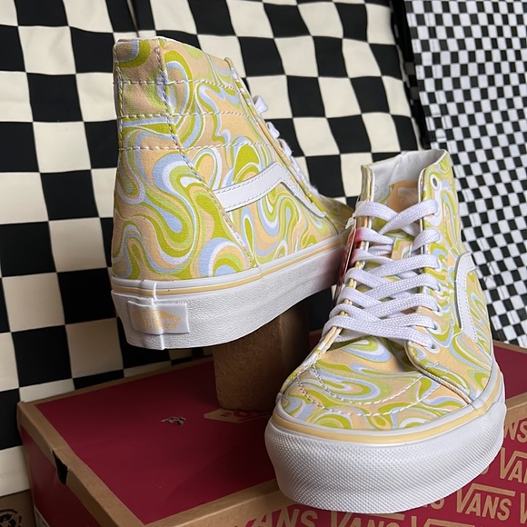 Vans Sk8-Hi Tapered Swirl Lime Cream WMNS sneakers - Picture 10 of 16